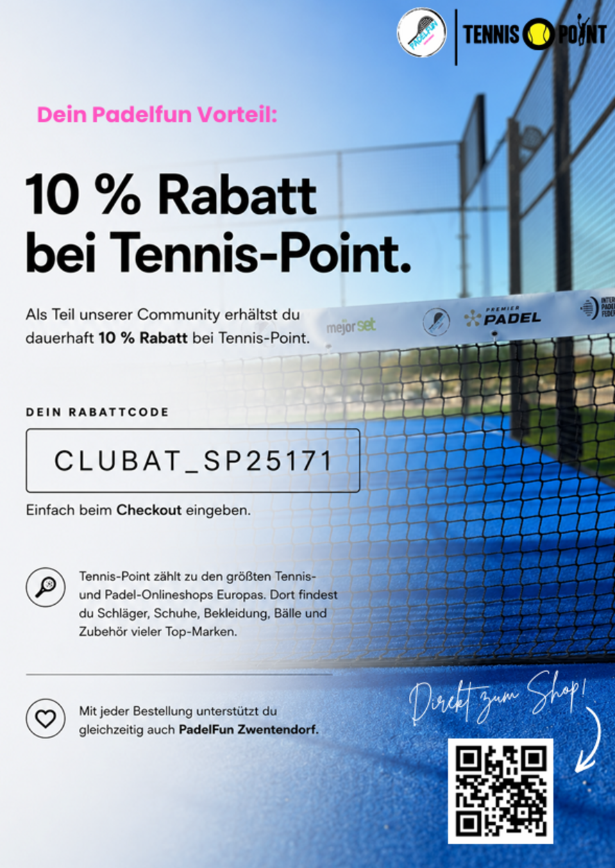 PadelFun Zwentendorf in Kooperation mit Tennis Point!